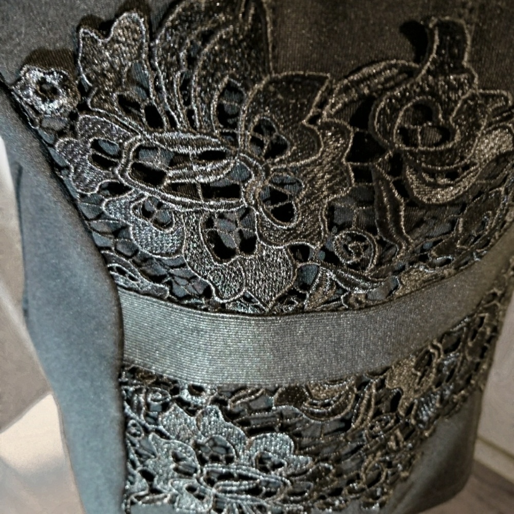 Black Laced Top - Picture 3 of 5